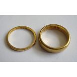 Two 22ct gold Wedding Bands