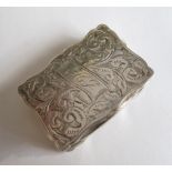 A Victorian silver Vinaigrette with bright-cut engraving and initials to cartouche, Birmingham 1892