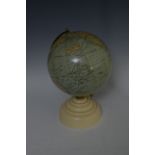 A "Geographia" 8in Terrestrial Globe on cream bakelite stand, 12in H