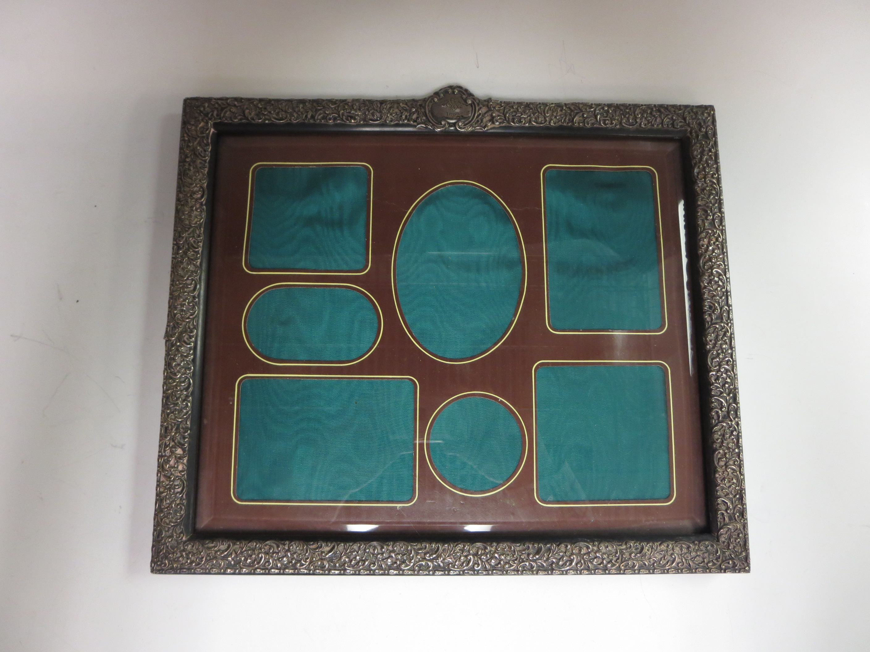 A Victorian silver mounted large Photograph Frame with scroll embossing, Birmingham 1899, 11 x 13in - Image 2 of 2