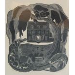 LETTICE SANDFORD. Eye Manor,wood engraving, signed and inscribed, 10 1/2 x 8 in; and a watercolour