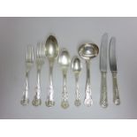 A quantity of kings pattern Cutlery by Gorham, etc. viz: 7 large forks, 8 small forks, 9 large