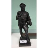 A bronze Figure of George IV on square base, 10 1/2in