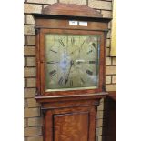 A 19th Century Longcase Clock with square silvered dial inscribed John Todd, Glasgow, subsidiary