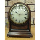 A Smith's walnut cased Mantel Clock with circular dial and eight day movement, 7in