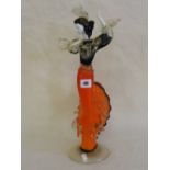 A Murano glass figure of a female Flamen