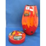 A Poole Pottery Volcano Manhattan vase,