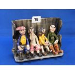 An Alan Young Pottery figural group of f