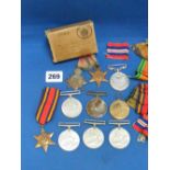 WWI and WWII medals all from the same fa