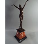 A Reproduction Art Deco Style Bronze Fig