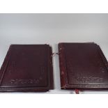 Two Tooled Leather Bound Photo Albums, P