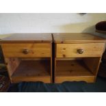 A Pair of Small Pine Bedside Cabinets.