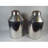 Two Tin Tea Canisters.