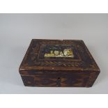 A Late 19th Century Work Box with Straw
