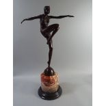 A Reproduction Art Deco Bronze Figure of