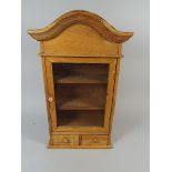 A Small Pine Kitchen Spice Cabinet.