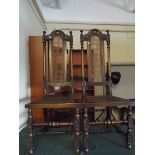 A Pair of Late 19th Century Oak Framed C