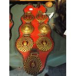 A Victorian Red Leather Breast Plate wit