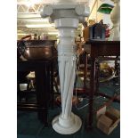 A White Painted Jardiniere Stand with Sc