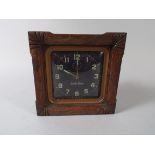 An Oak Framed Smiths Alarm Clock