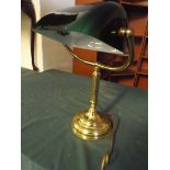 A Reproduction Brass Desk Lamp.