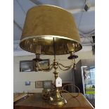 A Brass Twin Branch Table Lamp.