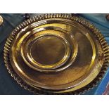 A Collection of Four Brass Benares Tray