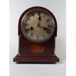 An Inlaid Edwardian Mantel Clock with Ei