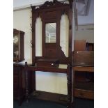A Late Victorian Mahogany Hall Stand wit