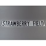 A Reproduction Road Sign Strawberry Fiel