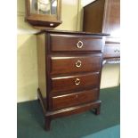 A Stag Four Drawer Bedside Chest.