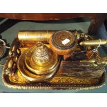 A Pierced Brass Gallery Tray and Items I