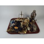 A Tray Containing Various Curios includi