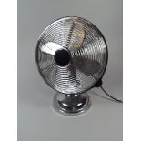 A Chromed Vintage Style Fan