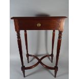 A Mahogany Side Table with Single Drawer.