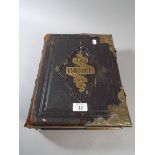 A Brass Mounted and Illustrated Family Bible Edited By Reverend John Eadie.