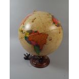 A Modern Table Top Illuminated Globe.