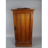 A Late Victorian Satin Wood Bedside Cabinet.