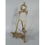 An Ornate Brass Easel, 64 cm High.