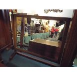 An Edwardian Mahogany Framed Swing Toilet Mirror