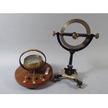 A Brass Mounted Dip Circle Instrument and A Tangent Galvanometer