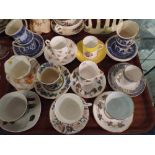 A Tray Containing Coffee Cans and Saucers Masons Paragons Etc.