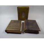 Three Victorian Photo Albums, Without Photos.