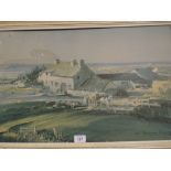 A Framed Print by Vernon Ward Depicting Farm House.