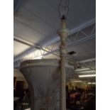 A White Painted Standard Lamp.