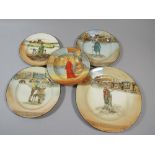 A Collection of Royal Doulton Series Ware PLates, Wolsy D3596, Sydney Carton D3020,