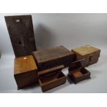 A Collection of Six Various Wooden Boxes.