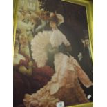 A Framed Print of a Victorian Lady