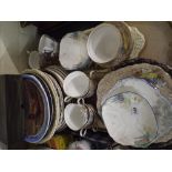 A Tray Containing Various China Including Shelly Cups and Saucers, Numerous Etc.