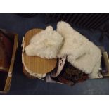 A Box of Soft Furnishings and other items to Include Pouffe,